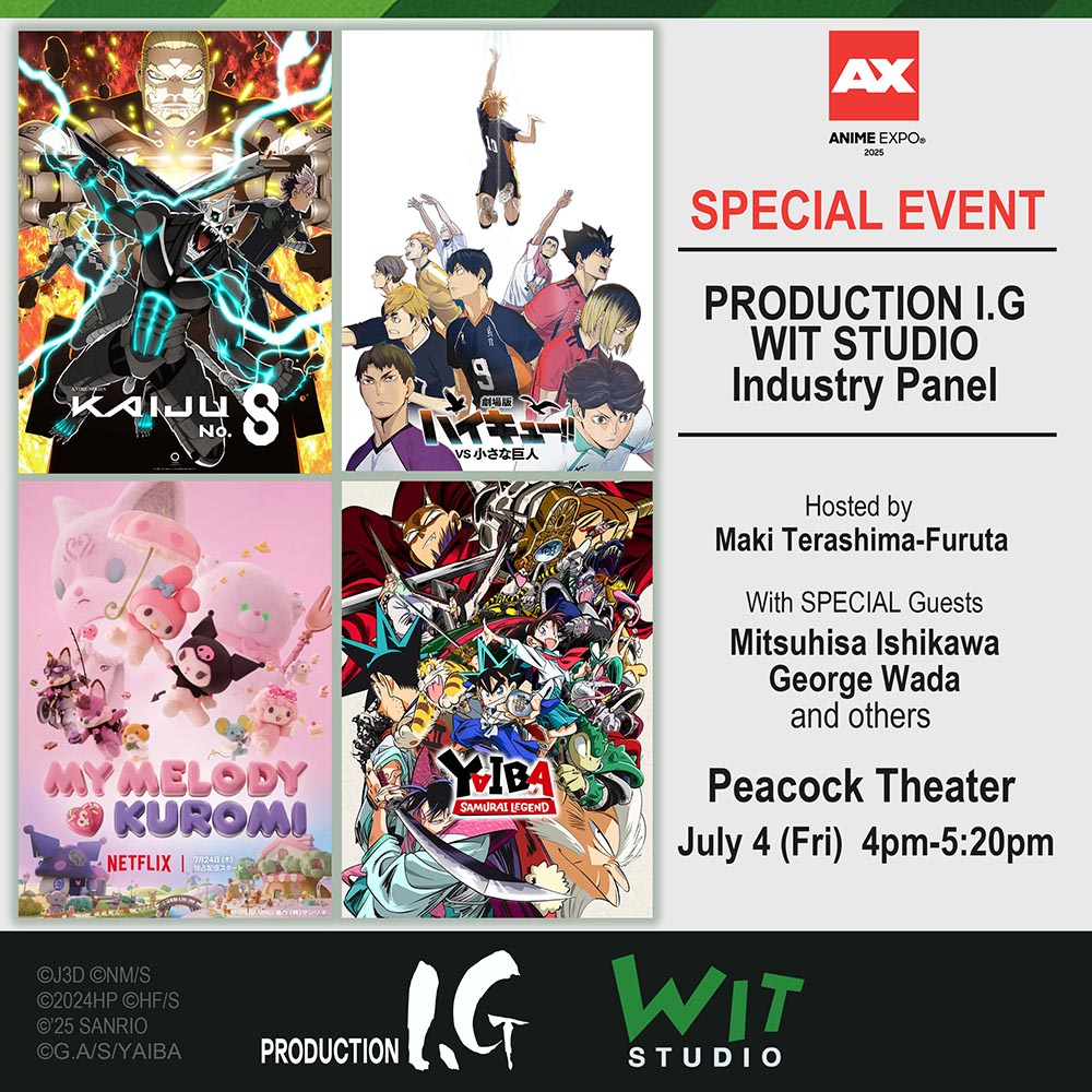 「Anime Expo 2025」にてProduction I.G & WIT STUDIOのパネル開催が決定！ 